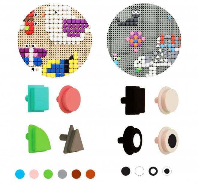 Geometrické prvky pro kreativní tabuli 256 ks