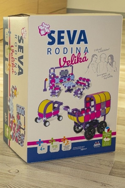 Stavebnice SEVA RODINA Veliká plast 915ks v krabici 27x38x18cm