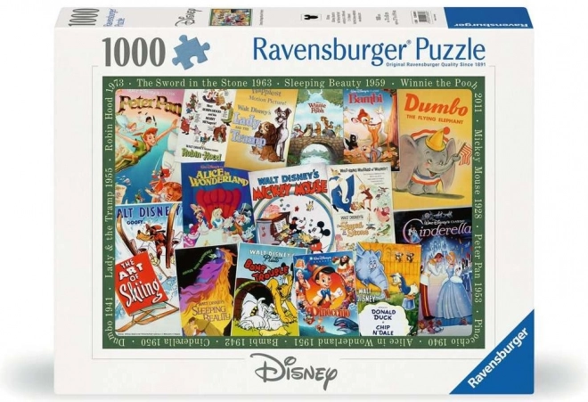 RAVENSBURGER Puzzle Disney: Vintage plakáty 1000 dílků