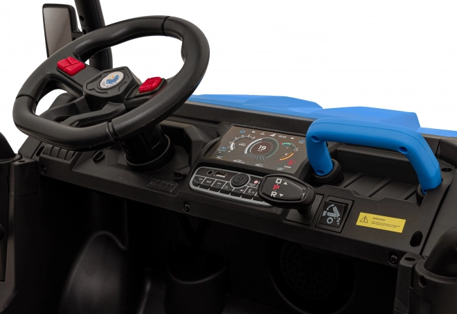 Dětské autíčko Pick-Up Speed 900 Blue + pohon 4x4 + pohyblivá naběračka + nosič zavazadel + dálkové ovládání + lopata + LED audio