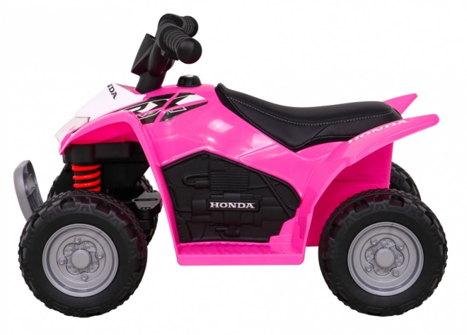 Čtyřkolka Honda 250X TRX s baterií + klakson + LED + eko kůže – Růžová