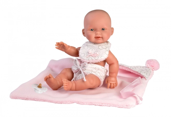 Llorens 26308 NEW BORN HOLČIČKA - realistická panenka miminko s celovinylovým tělem - 26 cm