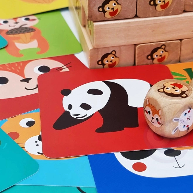 Dřevěná hra Jenga Zvířata TOOKY TOY