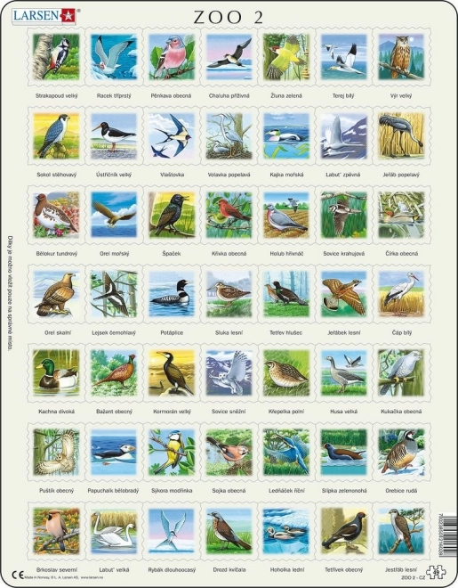 Edukativní puzzle LARSEN ptáci