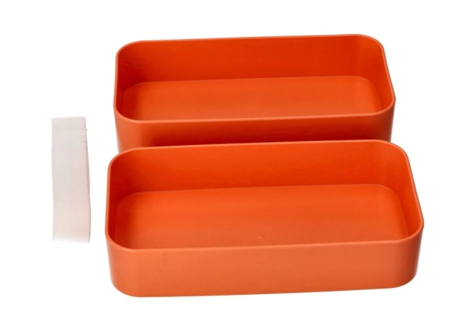 Oranžový obědový box ve tvaru kočky