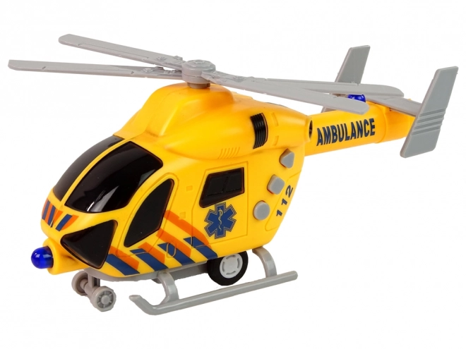 Ambulance Záchranný vrtulník Žlutá zvuková světla Vrtule
