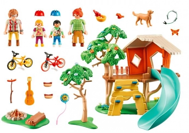 Bricks Family Fun set s figurkami 71001 Domeček na stromě se skluzavkou