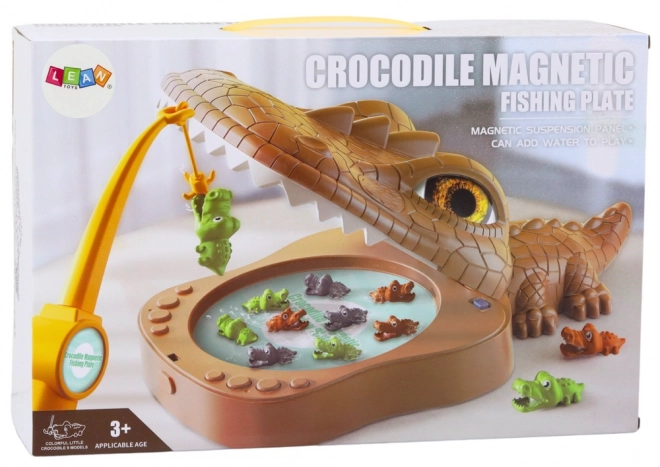 Hra na chytání krokodýlů Magnetic Crocodile Brown