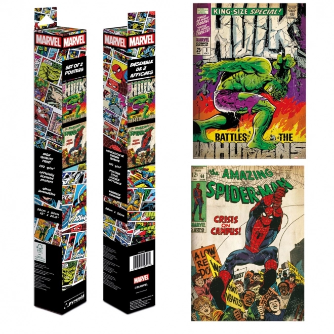 Set mini plakátů Marvel komiksové obálky