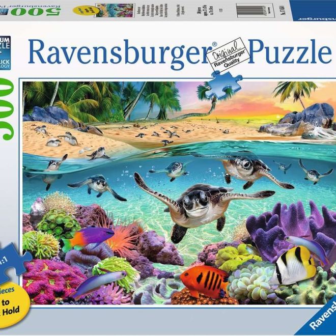 RAVENSBURGER Puzzle Želví mláďata XXL 500 dílků