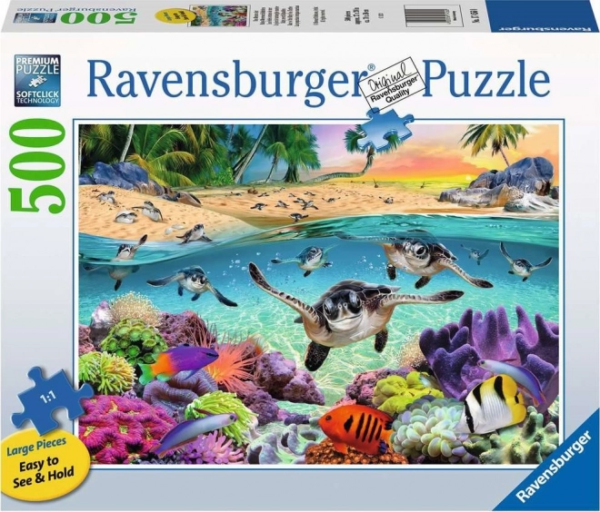 RAVENSBURGER Puzzle Želví mláďata XXL 500 dílků