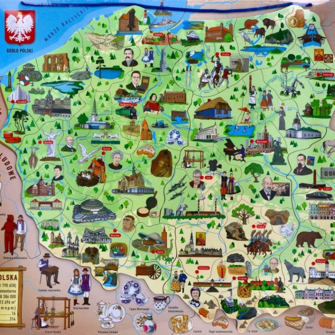 Magnetická mapa Polska, 3 v 1