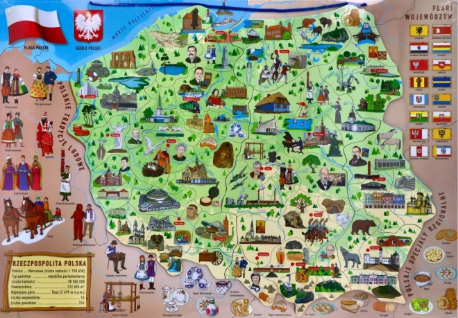 Magnetická mapa Polska, 3 v 1