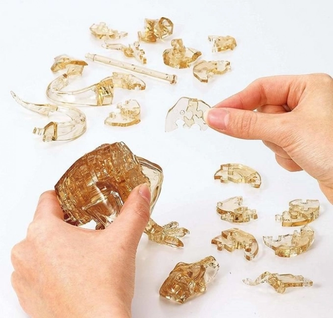 HCM KINZEL 3D Crystal puzzle Tyranosaurus žlutý 49 dílků