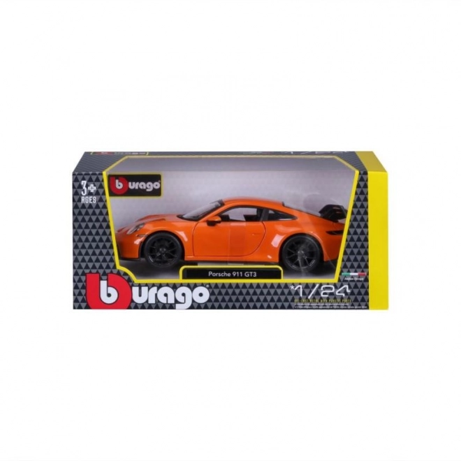 Bburago Porsche 911 GT3 model oranžový 1:24