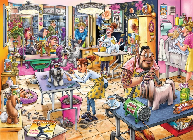 Puzzle Wasgij Mystery 23: Psí salón 1000 dílků