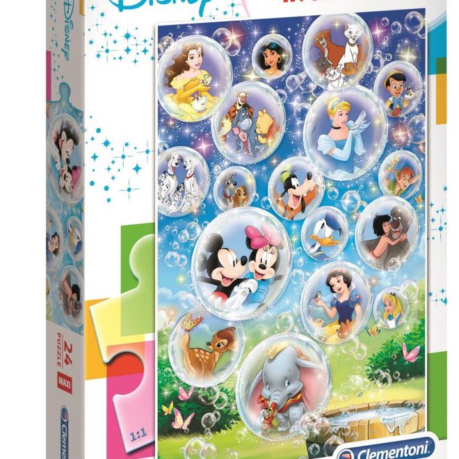 CLEMENTONI Puzzle Svět Disney MAXI 24 dílků