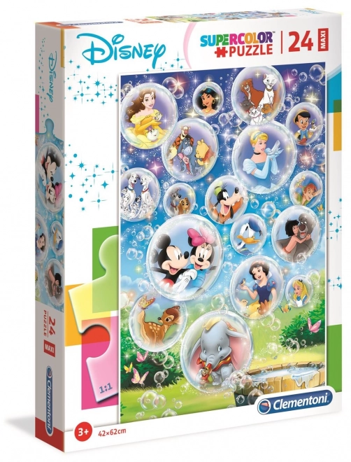 CLEMENTONI Puzzle Svět Disney MAXI 24 dílků