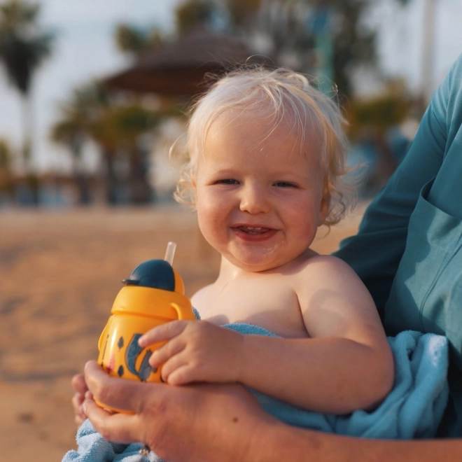 TOMMEE TIPPEE Hrnek se zatíženým brčkem 300 ml žlutý