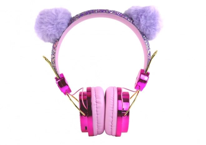 Drátová sluchátka Pink Ears s nastavitelným mikrofonem