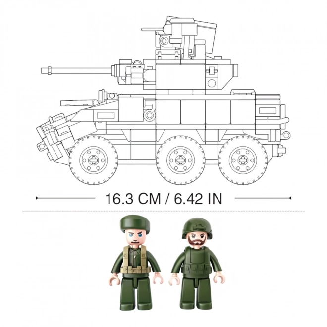 Sluban Model Bricks M38-B0753 Obrněné bojové vozidlo 6x6 EBRC Jaguar