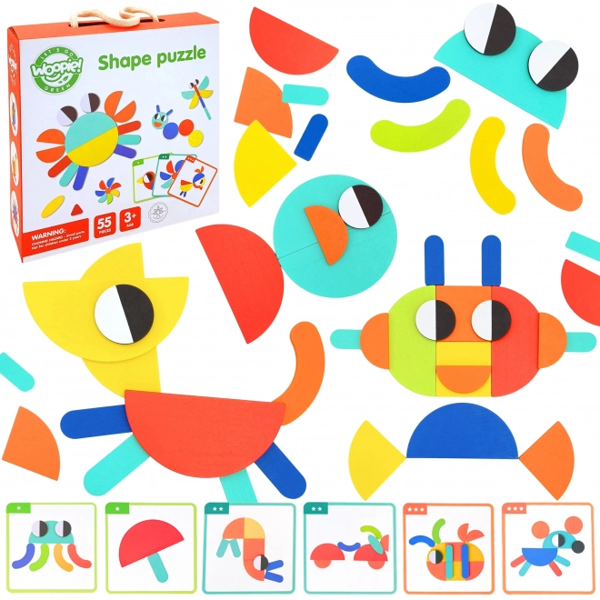 Dřevěná skládanka Montessori WOOPIE GREEN