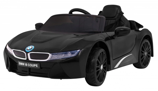 BMW I8 Lift Battery Car Black + dálkové ovládání + pomalý start + 3bodové pásy + MP3 USB + LED dioda