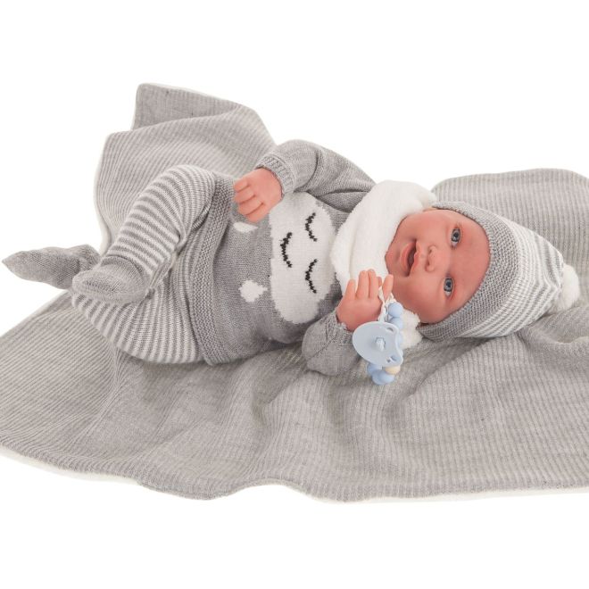 Antonio Juan 80114 SWEET REBORN PIPO - realistická panenka miminko s měkkým látkovým tělem - 40 cm