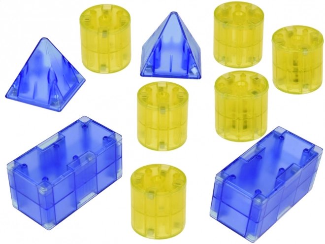 3D magnetické bloky Svítící magnetické bloky 64 kusů ZA5240