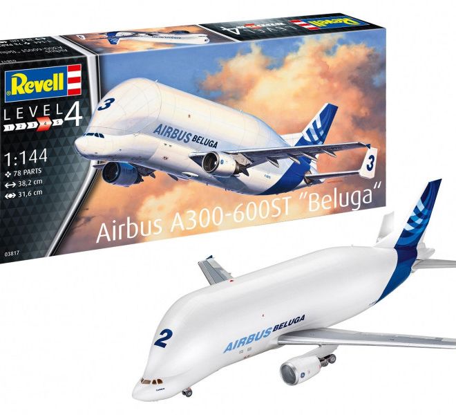 Plastikový model letadla Airbus A300-600ST Beluga 1/144