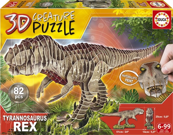 EDUCA 3D puzzle T-Rex 82 dílků