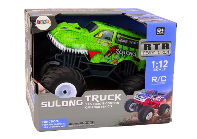 2.4G RC 1:12 terénní auto Dinosaur Green