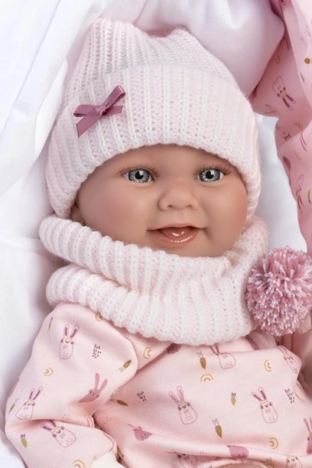 Llorens 73802 NEW BORN HOLČIČKA - realistická panenka miminko s celovinylovým tělem - 40 cm