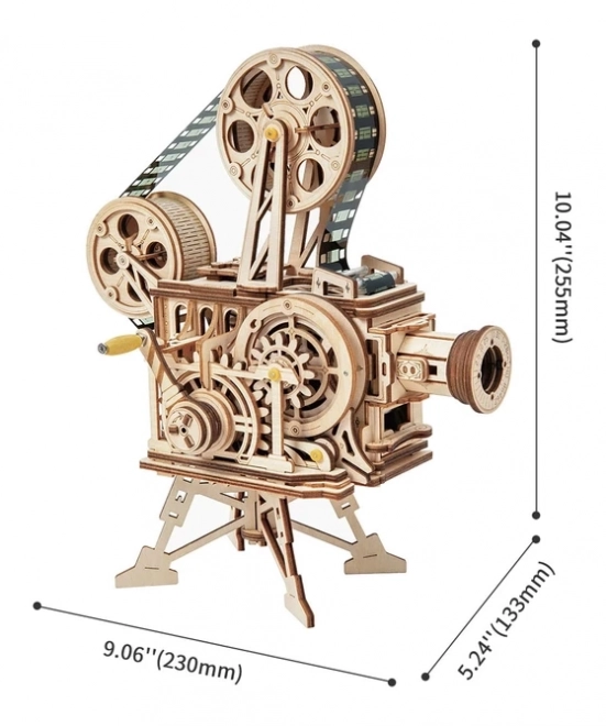 RoboTime 3D dřevěné mechanické puzzle Filmový projektor