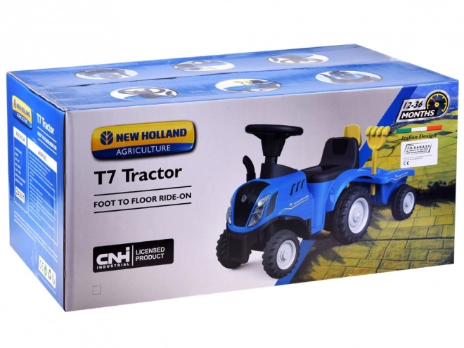 Jeźdżącí traktor s přívěsem New Holland