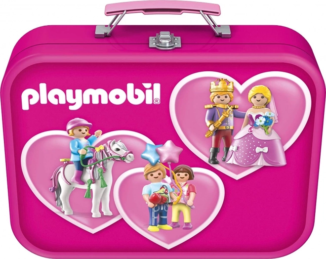 SCHMIDT Puzzle Playmobil 4v1 v plechovém kufříku (60,60,100,100 dílků)