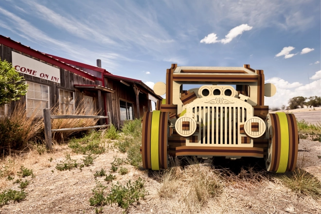 WOODEN CITY 3D puzzle Automobil Hot Rod 141 dílů