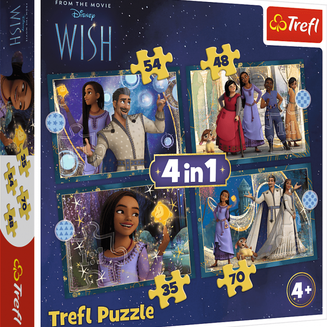 TREFL Puzzle Přání: Splněné sny 4v1 (35,48,54,70 dílků)