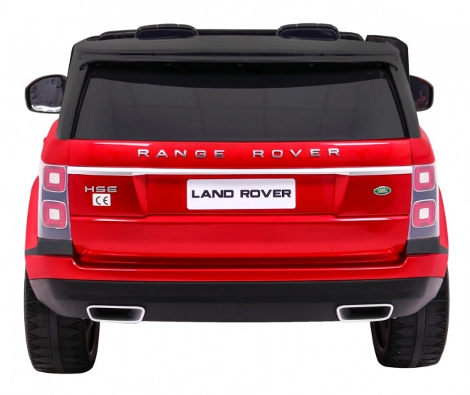 Range Rover HSE Lakované auto pro 2 děti Červená + dálkové ovládání + 5-páskové pásy + audio panel + LED dioda