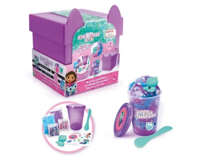 Gabi's Cat House plastová hmota - Box s překvapením pro kočky, fialový (sliz)
