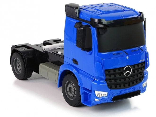 Velký nákladní automobil R/C Mercedes Arocs Blue 1:20 Kontejner 58 cm dlouhý