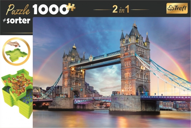 TREFL Puzzle s třídičem 2v1 Tower Bridge, Londýn 1000 dílků