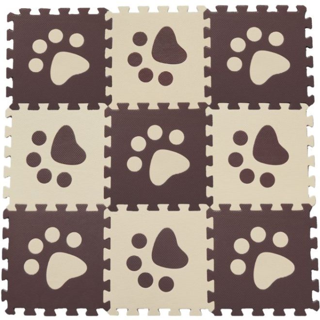 Pěnové BABY puzzle Hnědé tlapky H (29,5x29,5)
