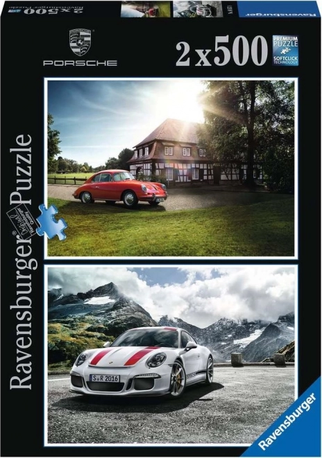 Puzzle Porsche 356 a Porsche 911 od Ravensburger