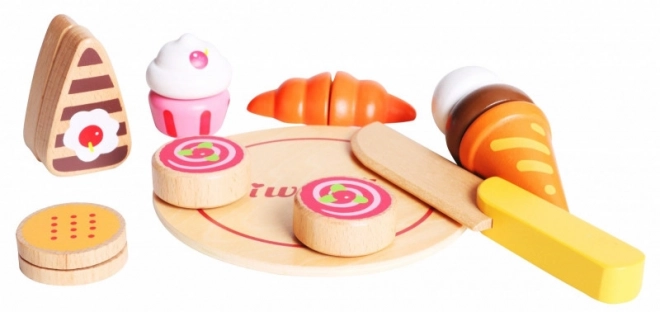 Dřevěné potraviny Dort Cupcakes Zmrzlina