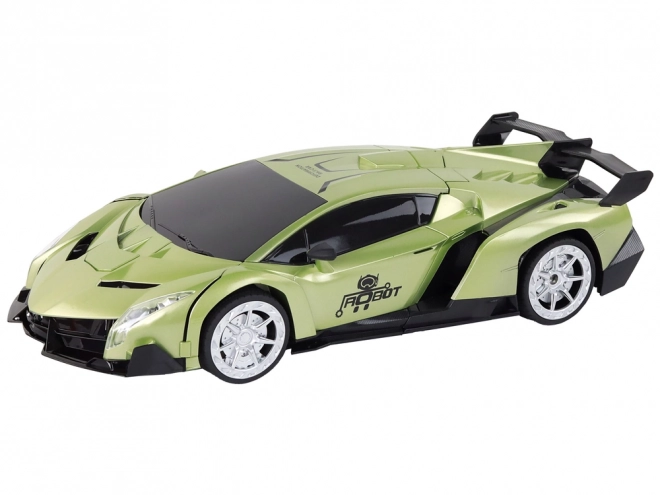 Robotické auto transformace R/C 1:10 Zelené ovládání gesty