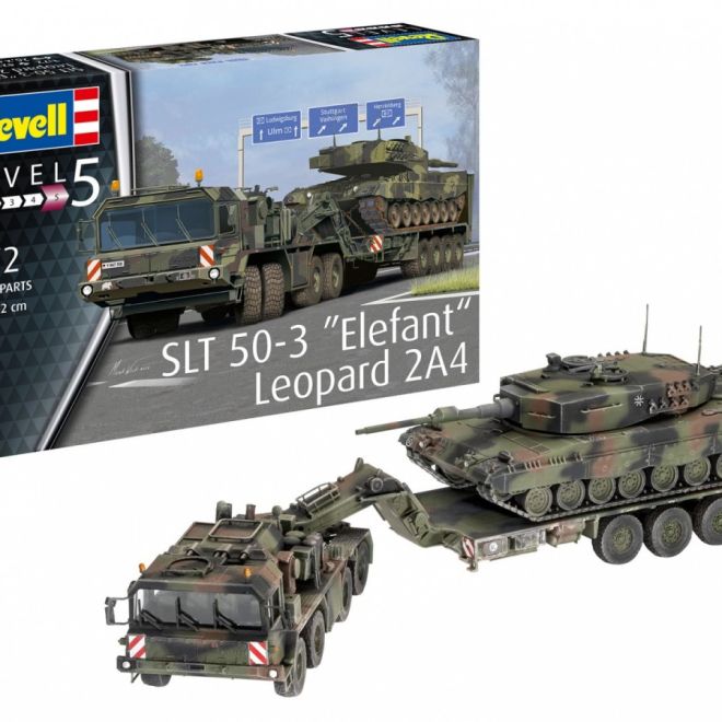 Plastikový model SLT 50-3 Elefant + Leopard 2A4