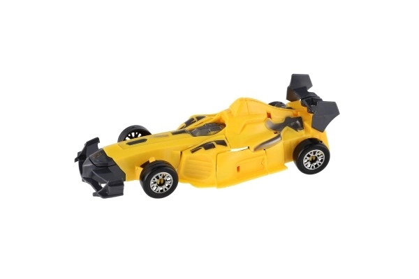 Transformer auto/robot závodní formule plast 19 cm na kartě