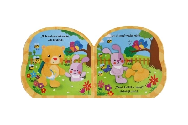 Knížka Veselá pohádka pro malé ručičky - Méďa CZ text 13x12,5cm