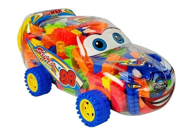 Stavební kostky ve skleničce Auto 35 cm 205 kostek
